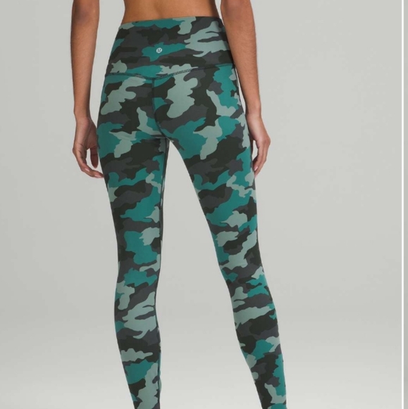 lululemon athletica Pants - Lululemon Align High-Rise Legggins 25" Camo Tidewater Teal Multi. Sz 8
